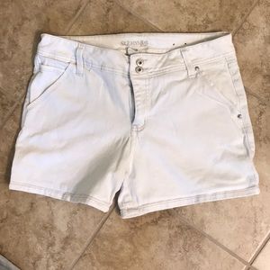 White Denim Shorts